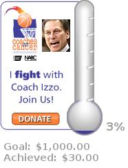 Donation widget for Coach Izzo